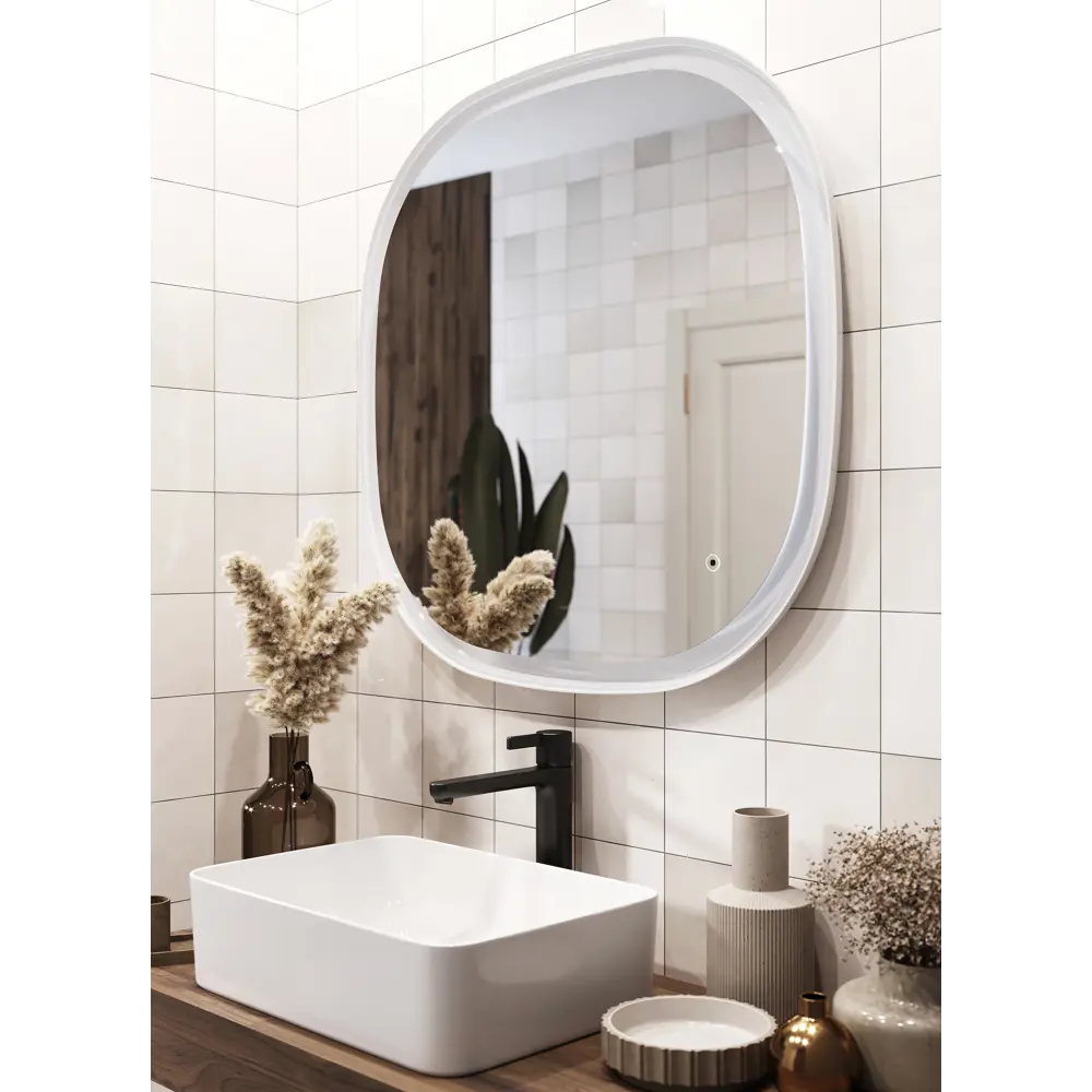 Зеркало для ванной Omega Glass Океан SD53 с подсветкой 80x80/88x88 см квадратное STLM-2148965 - Вид №11