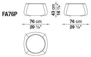 B&B Italia Outdoor Круглый садовый пуф из ткани Fat-sofa outdoor sun-id-1502582 - Вид №3