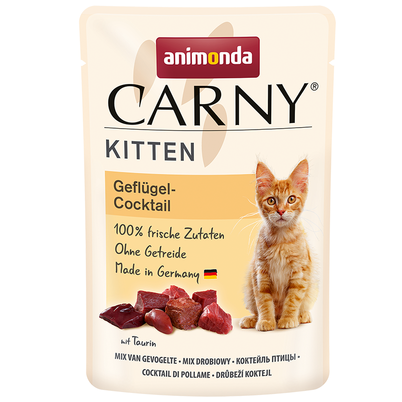 ПР0050431 Корм для котят Carny Kitten коктейль из мяса домашней птицы пауч 85г Animonda 