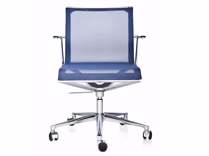 Поворотный сетчатый офисный стул с подлокотниками 5 спиц ICF Stick Chair ARCH-00076552