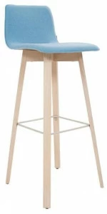 KFF Барный стул из дерева, мягкий со спинкой Maverick