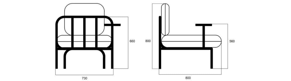 Тканевое садовое кресло с журнальным столиком Joyf Havn ARCH-00129204 - Вид №10