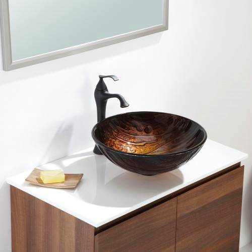 GV394-19mm-KEF15000 Накладная раковина на столешницу  прямоугольная Krausru  - Вид №4