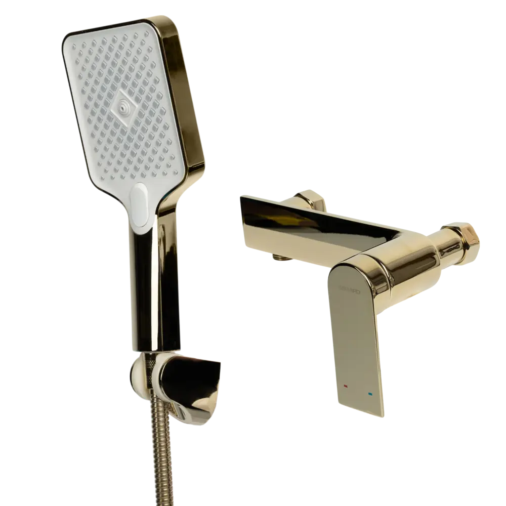 Смеситель для душа Osgard Endi золотой с лейкой и шлангом 89392835 STLM-1564497 - Вид №3