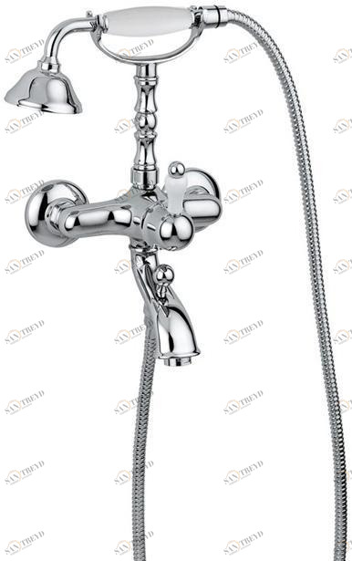 Rubinetteria Giulini Настенный смеситель для ванны с ручным душем Pragamix - pragamix crystal F7510