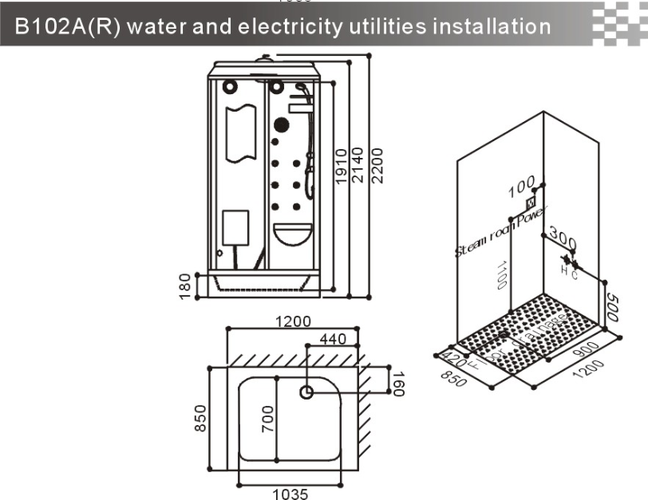 WU102A L Душевая кабина SSWW WU - Вид №4