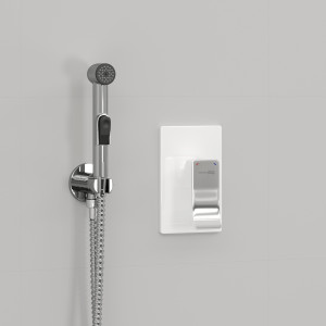 A010656WHITE Встраиваемый комплект для биде со шлангом 100 см WasserKRAFT