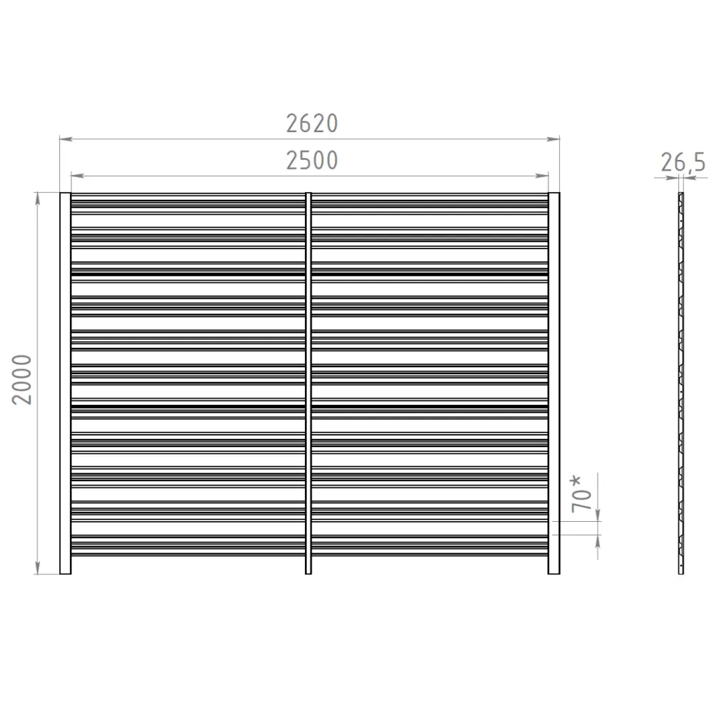 Забор-жалюзи Горизонт 2x2.5 м цвет зеленый 88698256 STLM-2049749 Santreyd  - Вид №2