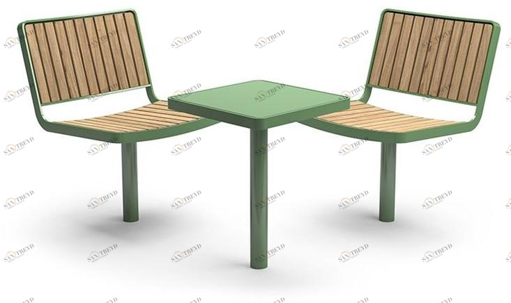 VESTRE Квадратный стол для общественных мест из стали с порошковым покрытием Berlin sun-id-1468226