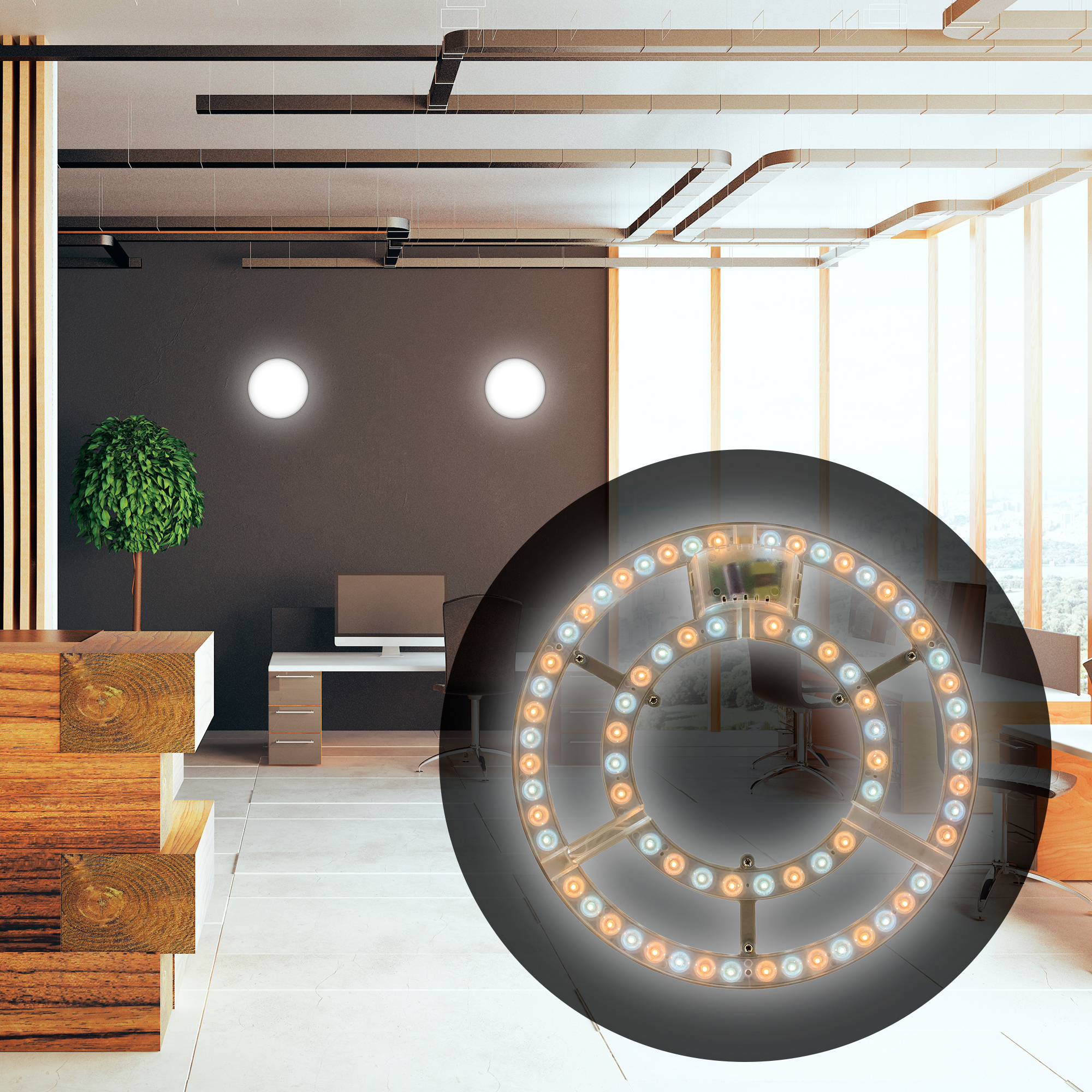 84846704 Модуль светодиодный 230В 72Вт 5200Лм с пультом управления ССТ STLM-0056019 APEYRON  - Вид №7