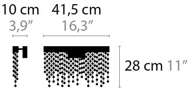 ILFARI Бра из металла прямого света с кристаллами swarovski® Frozen eyes 10977/10978 - Вид №1