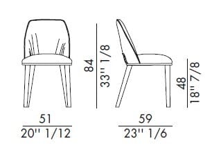 Мягкий стул из ткани EFORMA Diva ARCH-00075582 - Вид №4