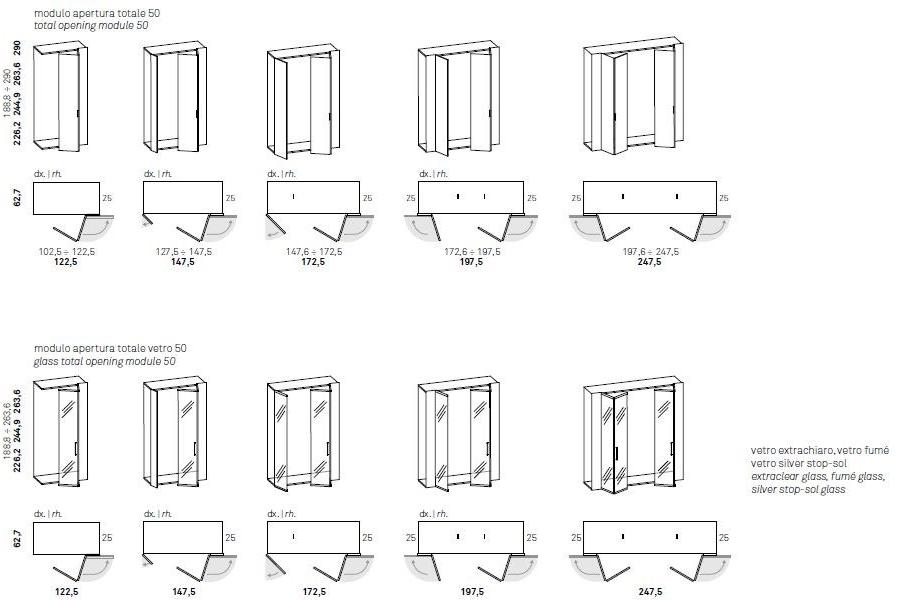 Caccaro Полностью открывающийся шкаф Core sun-id-1420833 - Вид №8