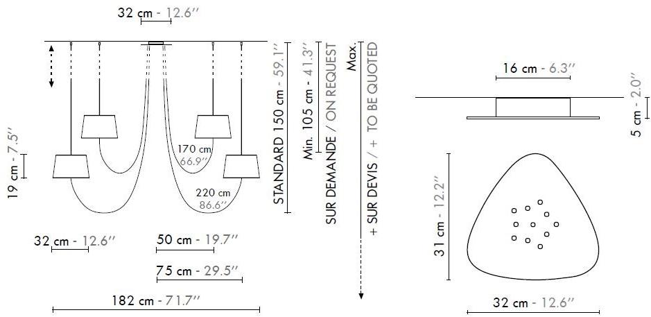 designheure Люстра из ткани LED Nuage sun-id-1471785 - Вид №7