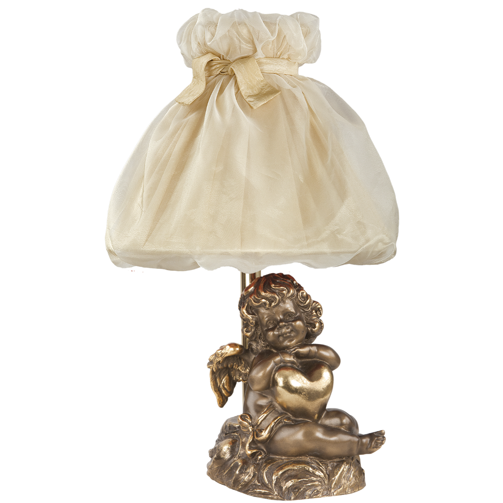 32090,34001 Настольная лампа Сердце Купидона Бронза Жемчуг BOGACHO 4627138210932, 4627138150795