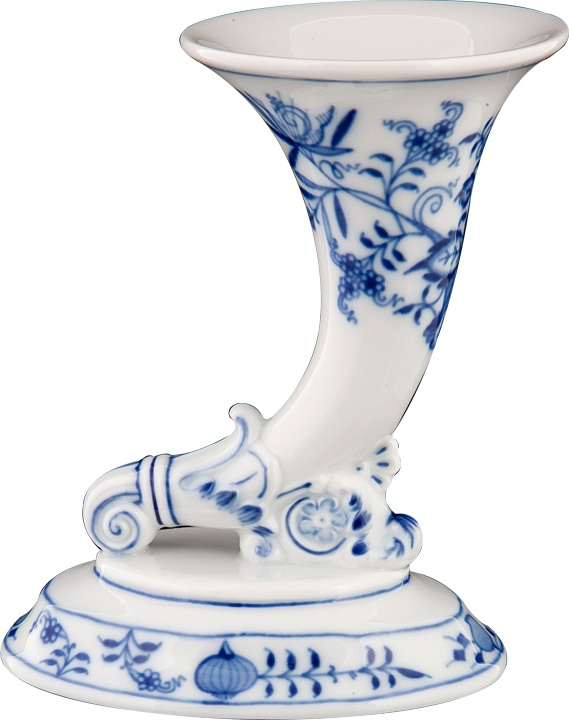 85844 Meissen Ваза 11см "Рог изобилия" "Луковый декор" Фарфор 