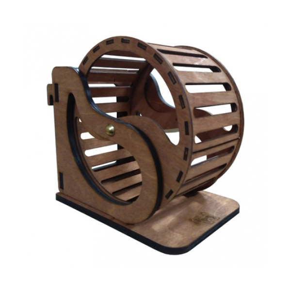 ПР0043932 Колесо для мелких грызунов подвесное фанера 18,5х12х17см, D 16см GREEN FARM 