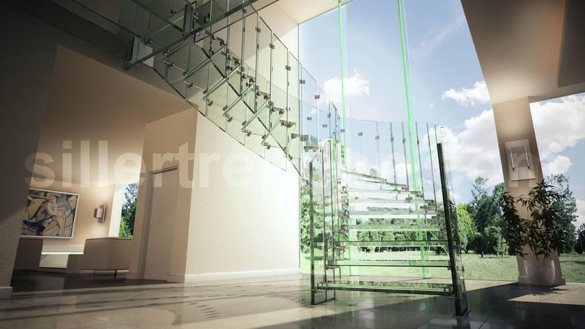 Siller Treppen Самонесущая винтовая лестница из нержавеющей стали и стекла Fly sun-id-1458385 - Вид №1