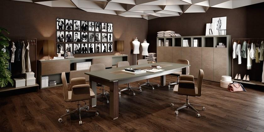 Caroti Стеллаж низкий открытый из лакированной древесины для офиса Concept 303 - bold - Вид №1