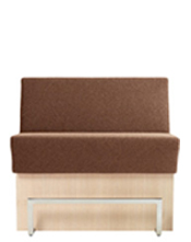 Space 765 Модульная система сидений. Сиденье и спинка мягкие. Ламинат спереди, сбоку и сзади (толщина стороны 2 см). Линейный модуль 120 см. Спинка H 75 см. Et al. Space