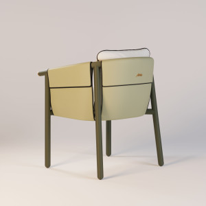 Тканевый садовый стул с подлокотниками