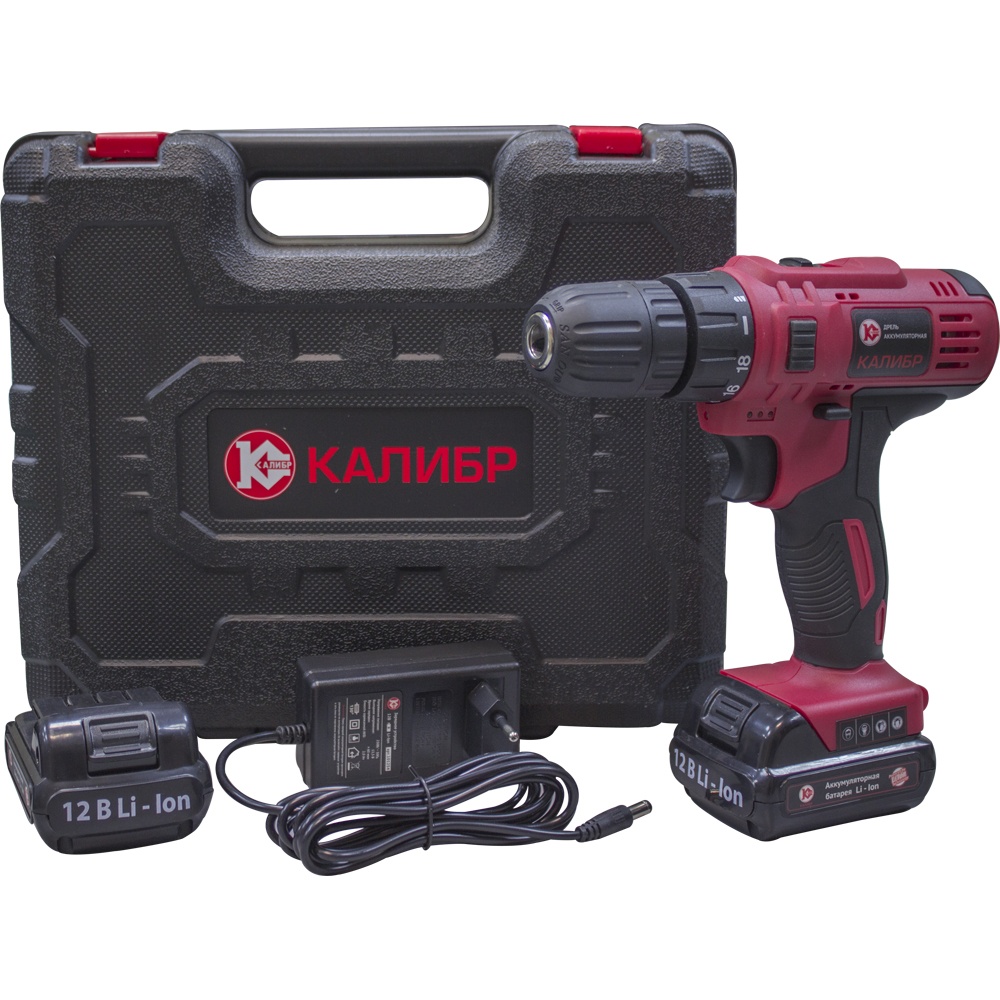 70732 Калибр Аккумуляторная дрель (Li-Ion) ДА-12  - Вид №3