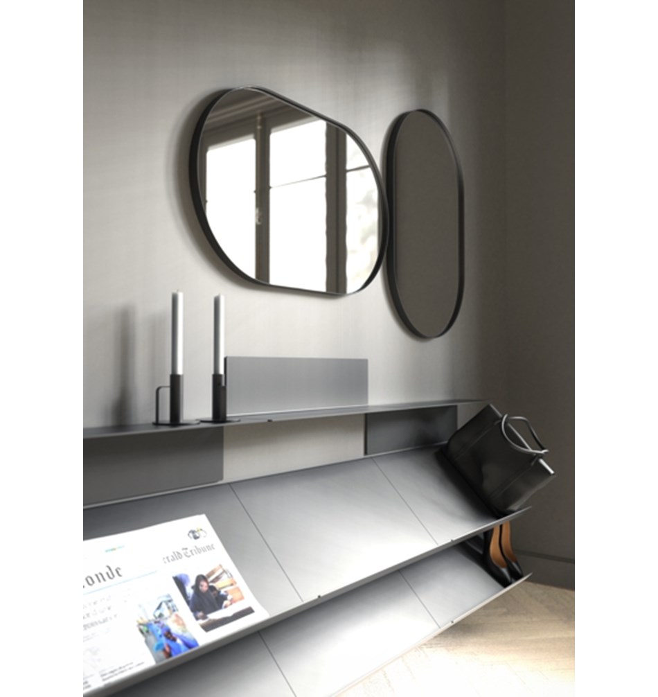 FROST Зеркало 80x50cm » чёрное Алюминий Черный U4138-B  - Вид №3