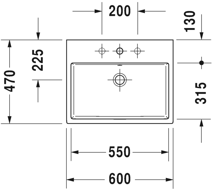 2352600000 Подвесная раковина настенная овальная Duravit Vero Air - Вид №1
