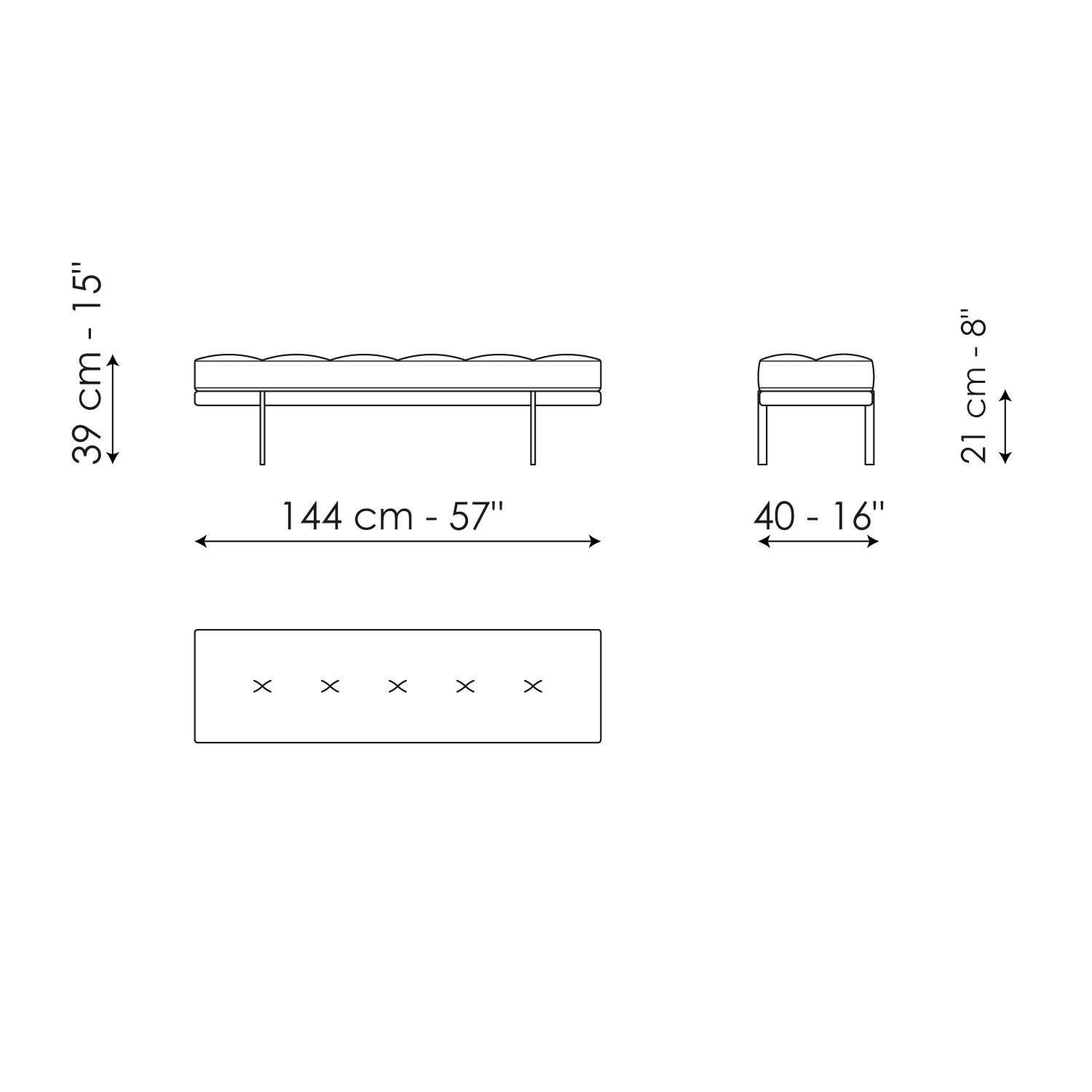 Мягкая скамейка из ткани BONALDO Джеймс ARCH-00087979 - Вид №5