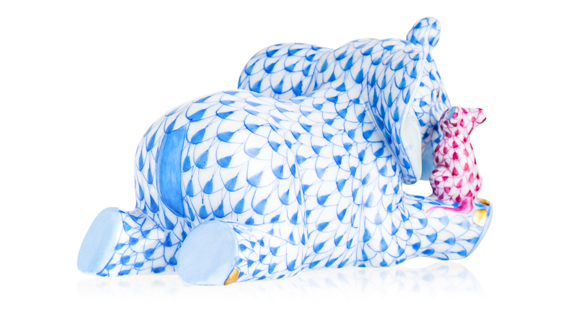 10639143 Herend Фигурка Herend "Слон и мышь" 5,5см Фарфор  - Вид №2