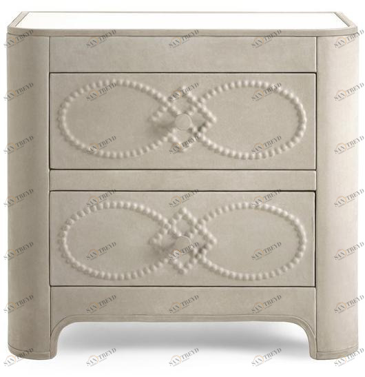 Gianfranco Ferré Home Прямоугольная прикроватная тумбочка из кожи с ящиками Infinity sun-id-1440750