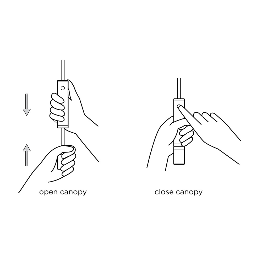 2011046 Зонт-трость ° original pure black SENZ  - Вид №9