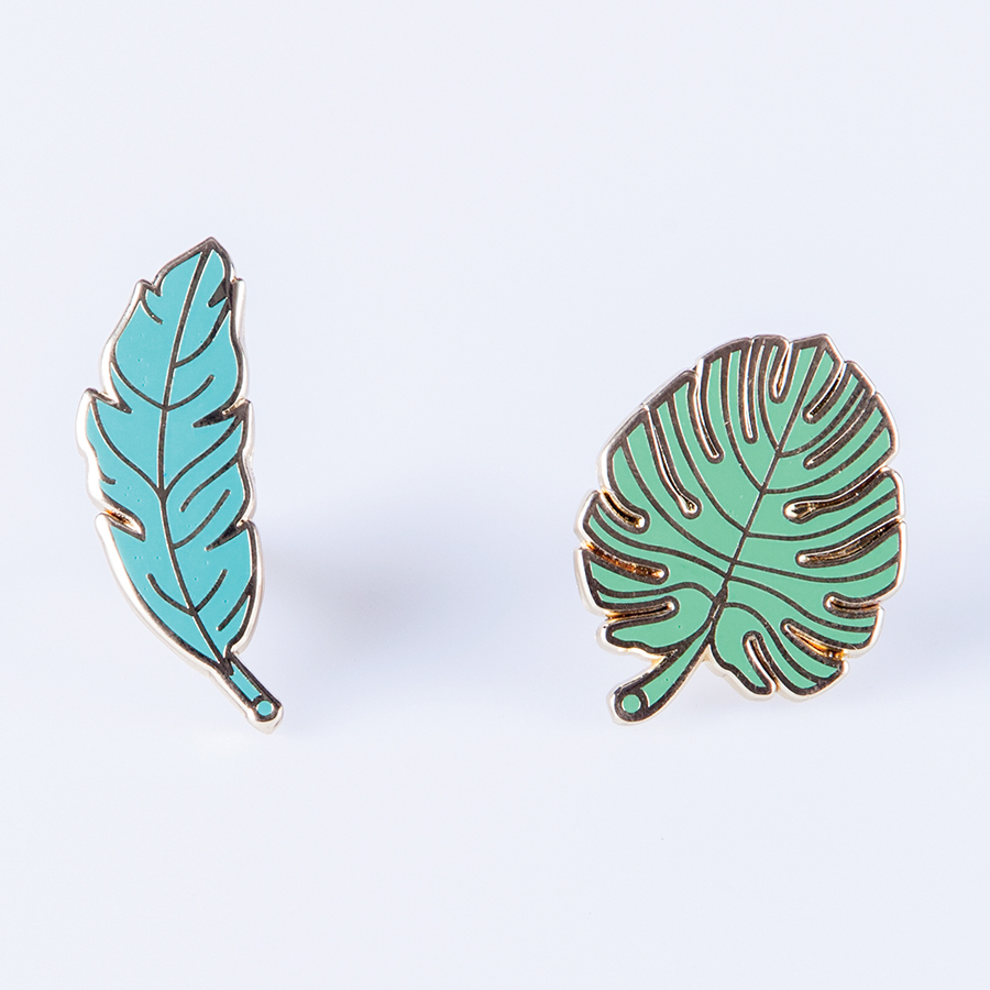 DYPINSLEA Набор из 2-х металлических булавок pinaholic leaves Doiy 