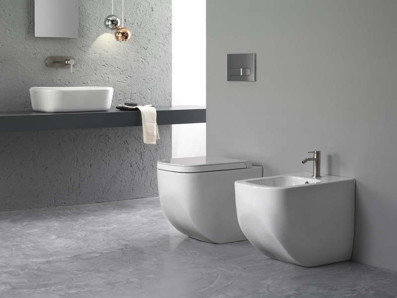 Y1F9 Рядом с стенкой Унитаз PURE RIM без оправы Hatria Y3AY01 - Вид №1