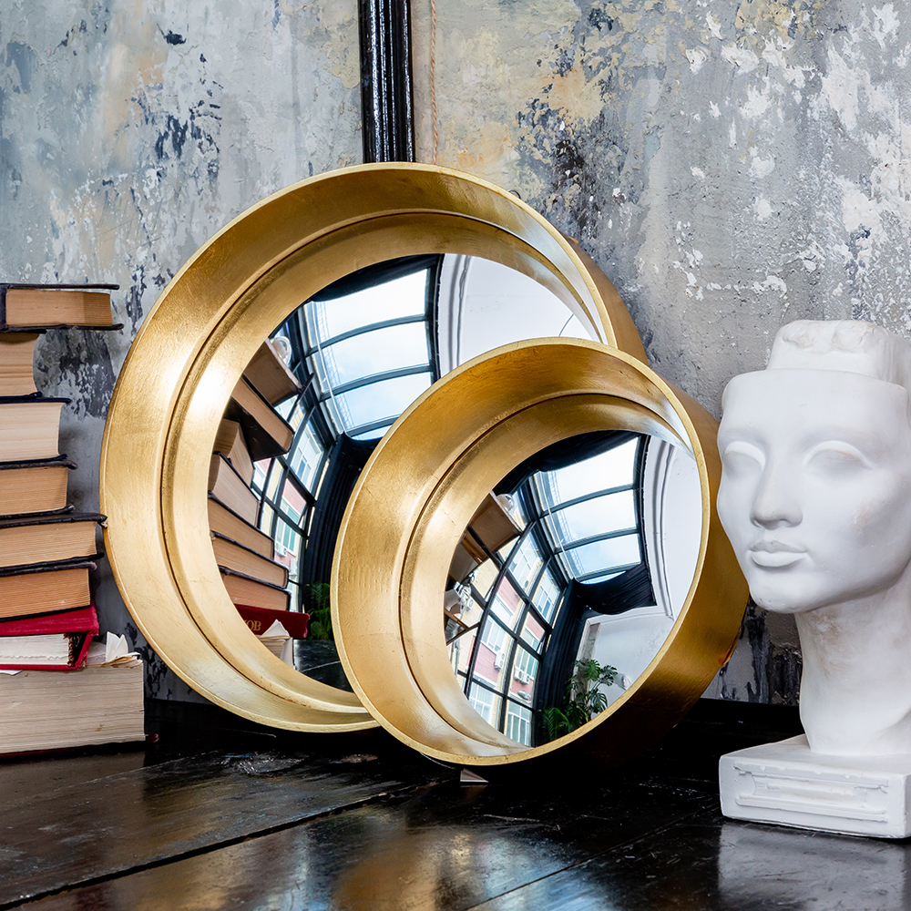 21092111 Зеркало декоративное настенное «Хогард Голд» (версия M) (fish-eye) Object Desire Зазеркалье  - Вид №4