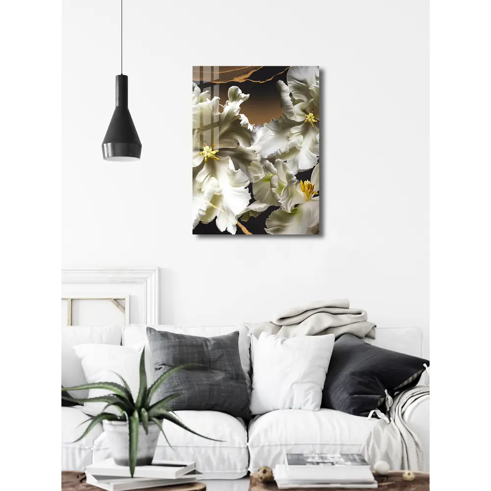 Картина на стекле Белые ирисы 2 60x80 см 85283012 STLM-2151709 ARTABOSKO  - Вид №3
