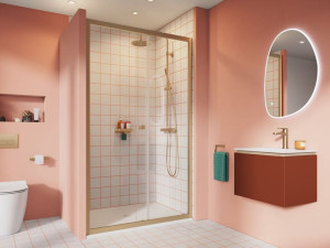 Душевая кабина из закаленного стекла с раздвижной дверью