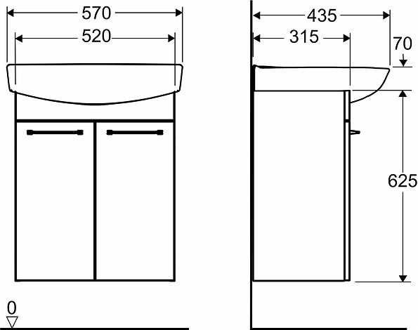 42334 Комплект мебели IFO Spira с двумя дверцами  - Вид №1