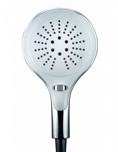 920900 000 00  Душевая лейка Inouie Plus, 3 струи, большой диаметр струи, система защиты от известкового налета, хром и серый Valentin Хром  - Вид №1