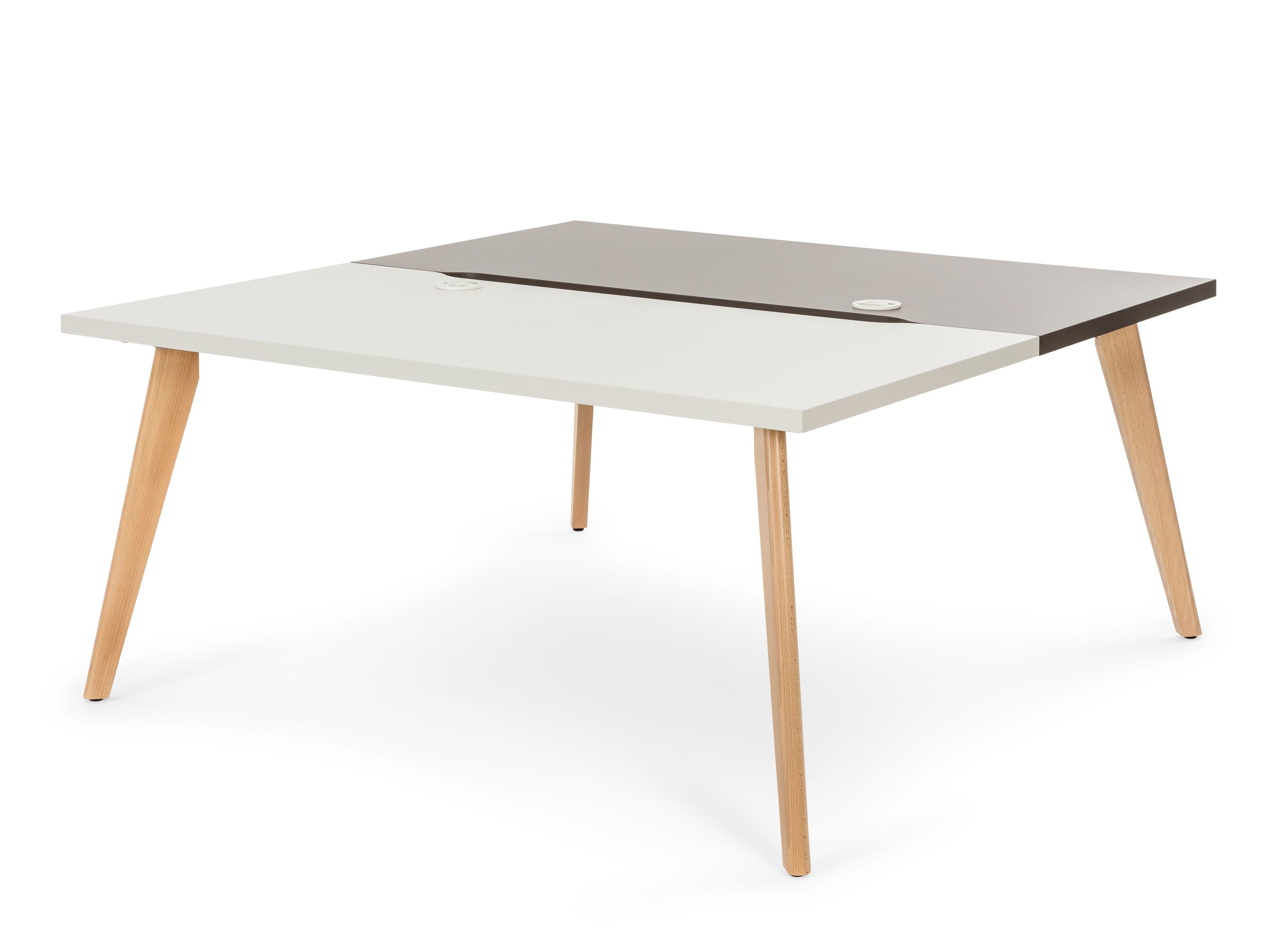 Квадратный рабочий стол из ламината с системой кабельной втулки Haworth A_Wood ARCH-00111171