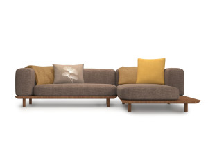 Тканевый диван с полуостровом