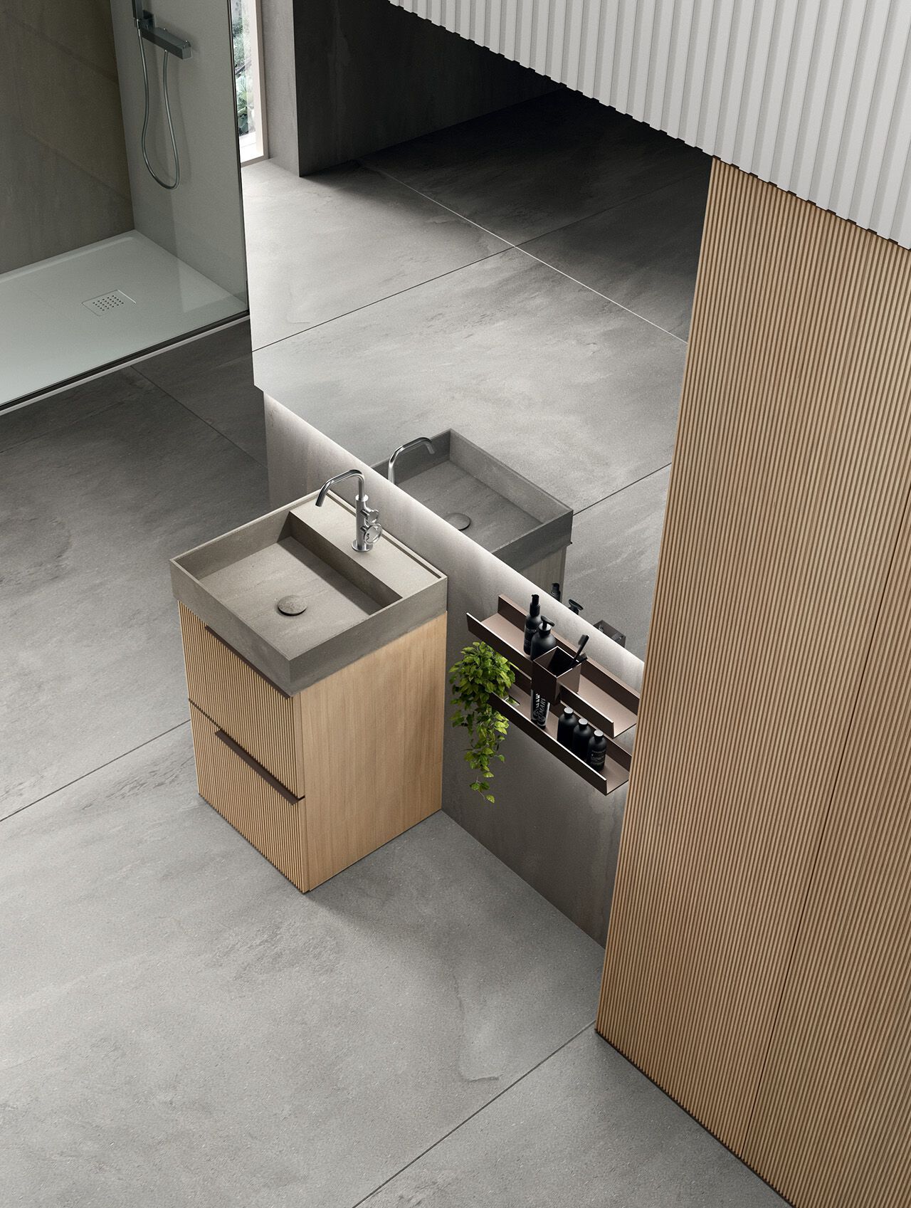 Напольный умывальник с зеркалом ARCOM Rail ARCH-00078450 - Вид №1