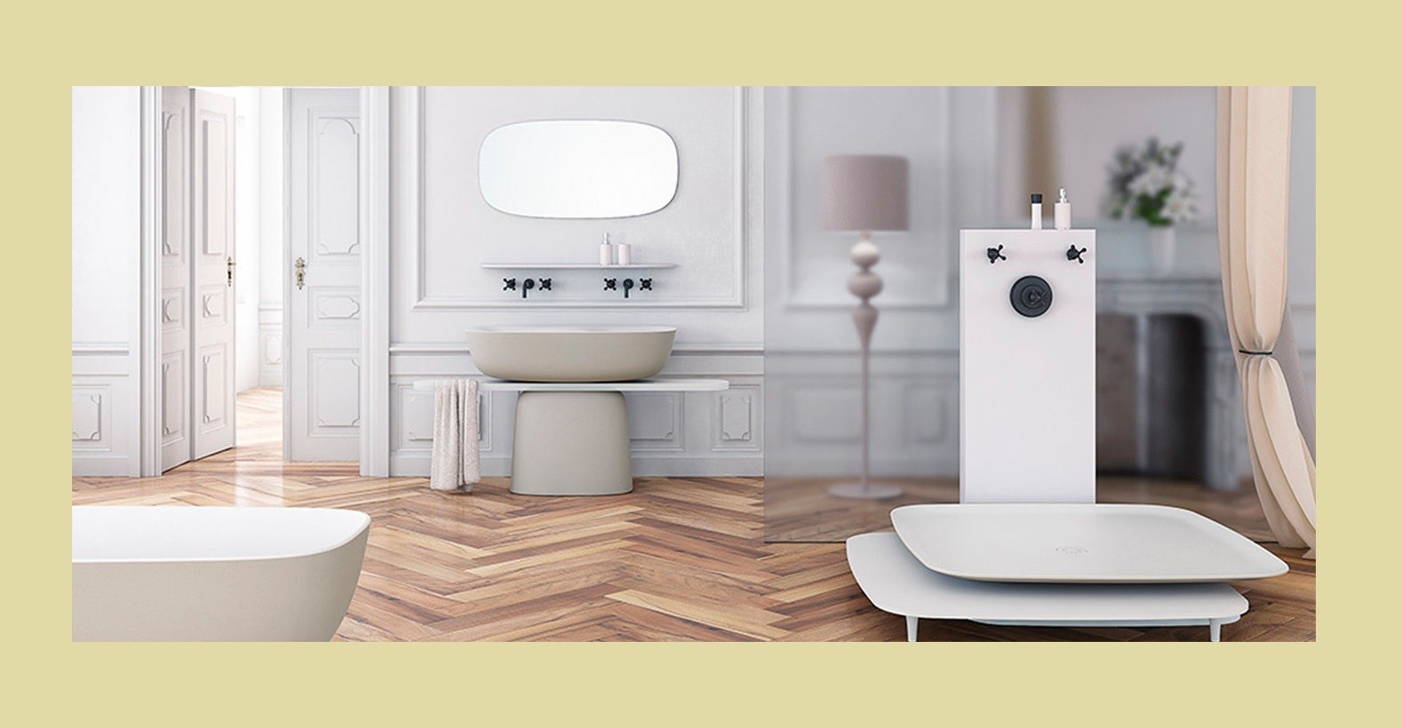 Ванна из искусственного камня Kerrock Milo 01232 хромотерапия Словения Kolpa-San - Вид №1