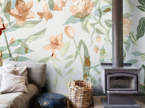 Тропические обои ПВХ бесплатно, экологически чистые, моющиеся