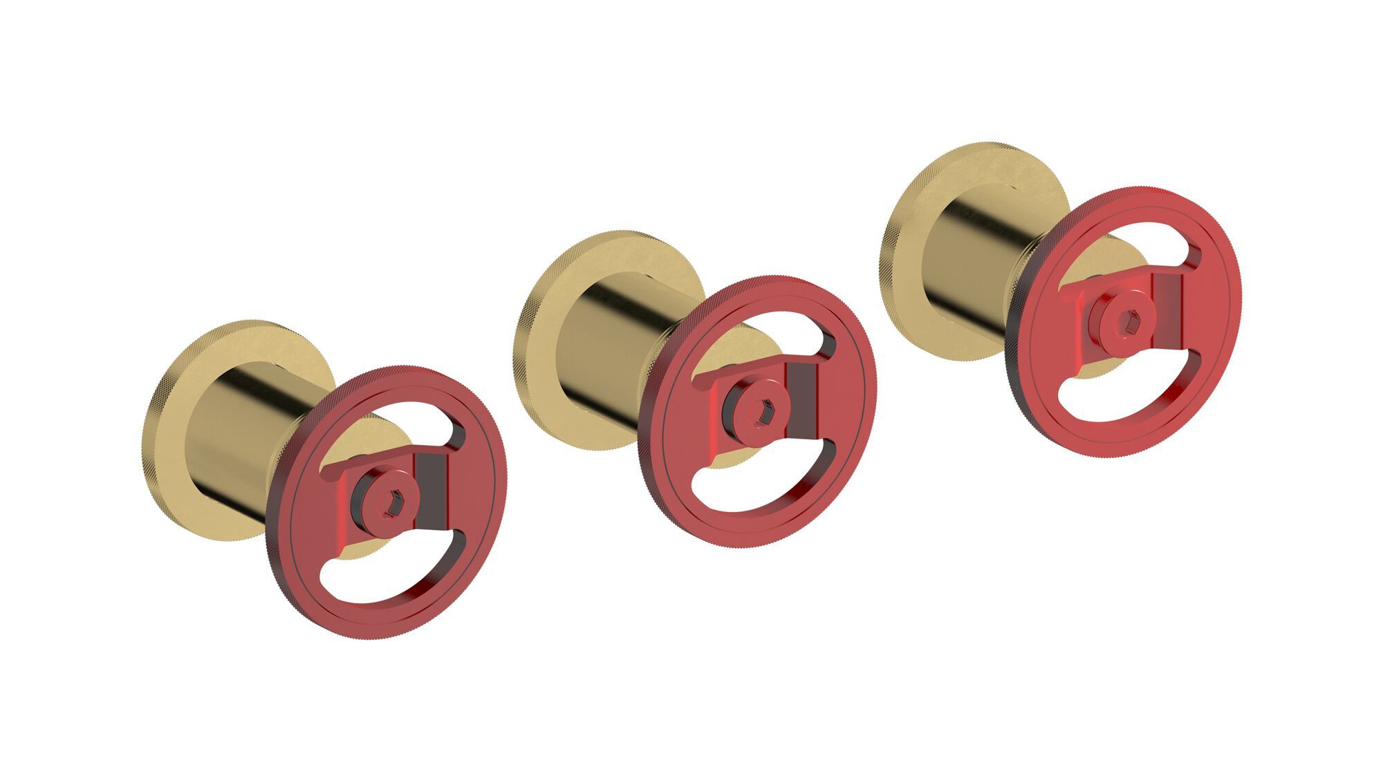 Встраиваемый смеситель для душа с 3 отверстиями и переключателем IB Bold ARCH-00029546 - Вид №15