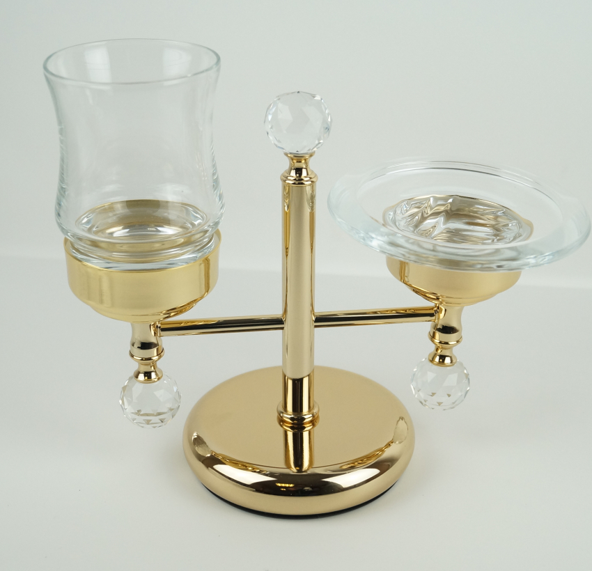 SL15(16) Stil Haus Smart Light, настольная мыльница + стакан, цвет золото