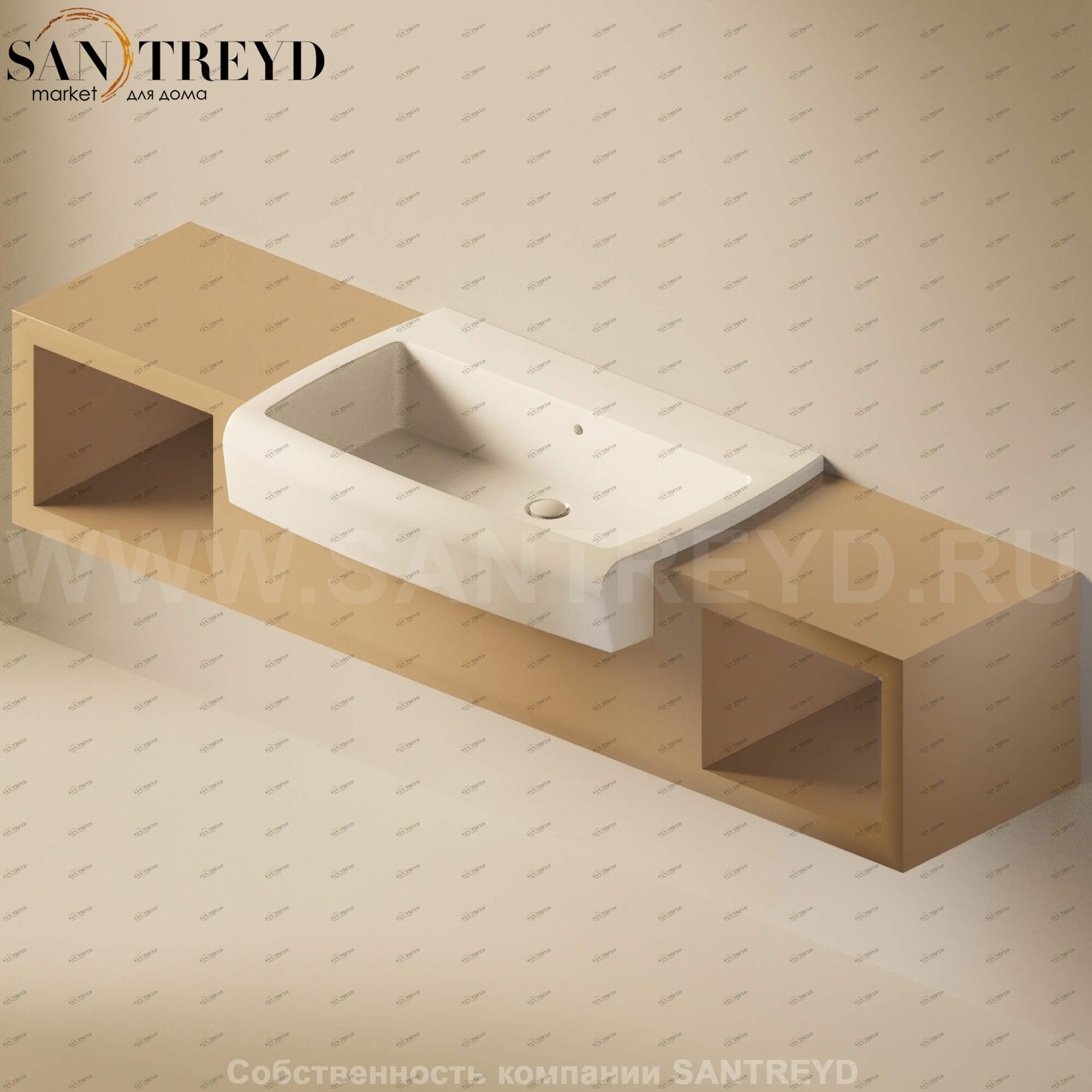 Flaminia UNA Консоль для раковины от 200 до 240 см с местом хранения коричневая UNA90V2.7503 Ceramica Flaminia UNA90V27503