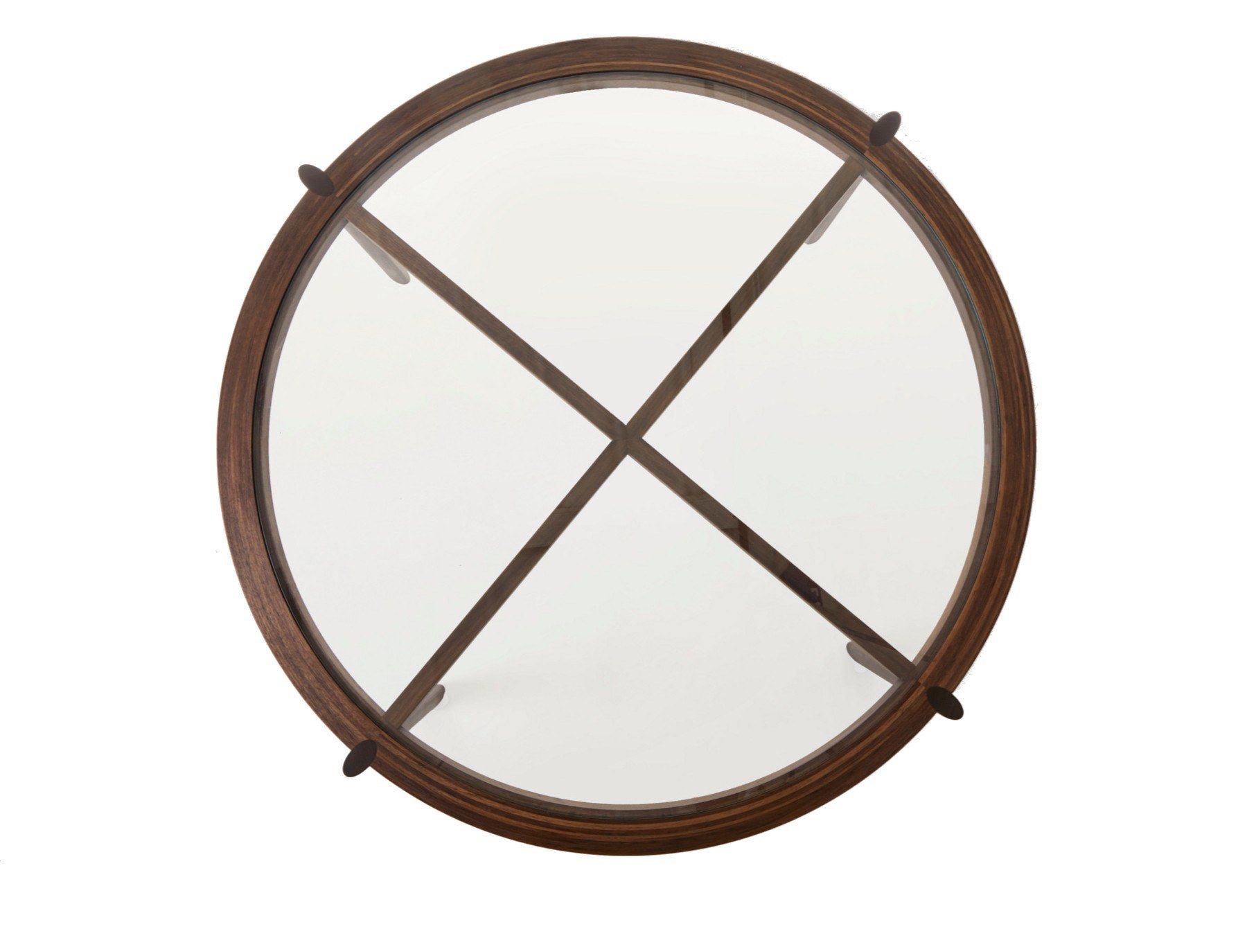 Круглый стол из дерева и стекла BassamFellows Спицы ARCH-00108457 - Вид №1