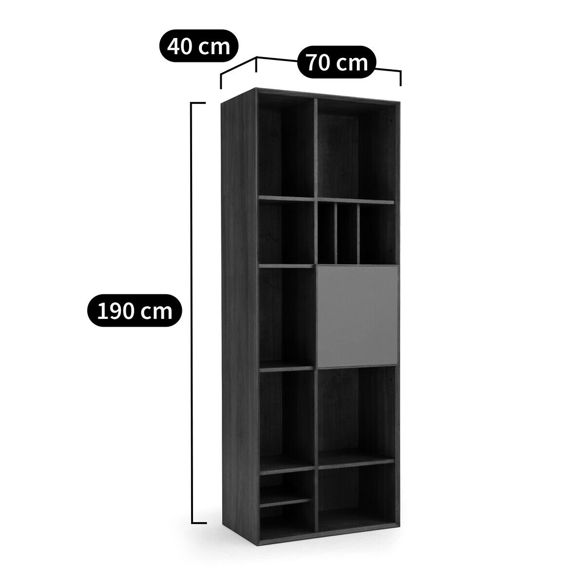 Секционный книжный шкаф из шпона AMPM Mikube ARCH-00009674 - Вид №11