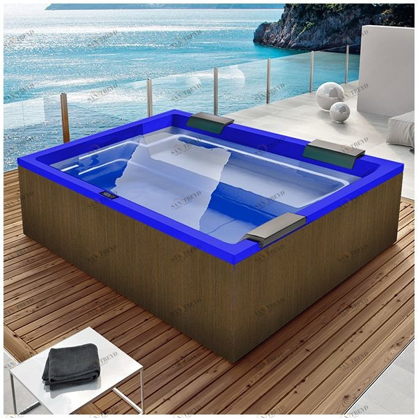 Бассейн Gruppo Treesse Rest SPA-V192H-PL-SI прямоугольный spa с гидромассажем и нагревателем встроенный синий SPAV192HPLSI